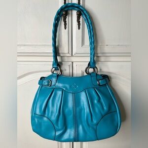Patricia Nash Turquoise Blue Leather Handbag Discovery Collection